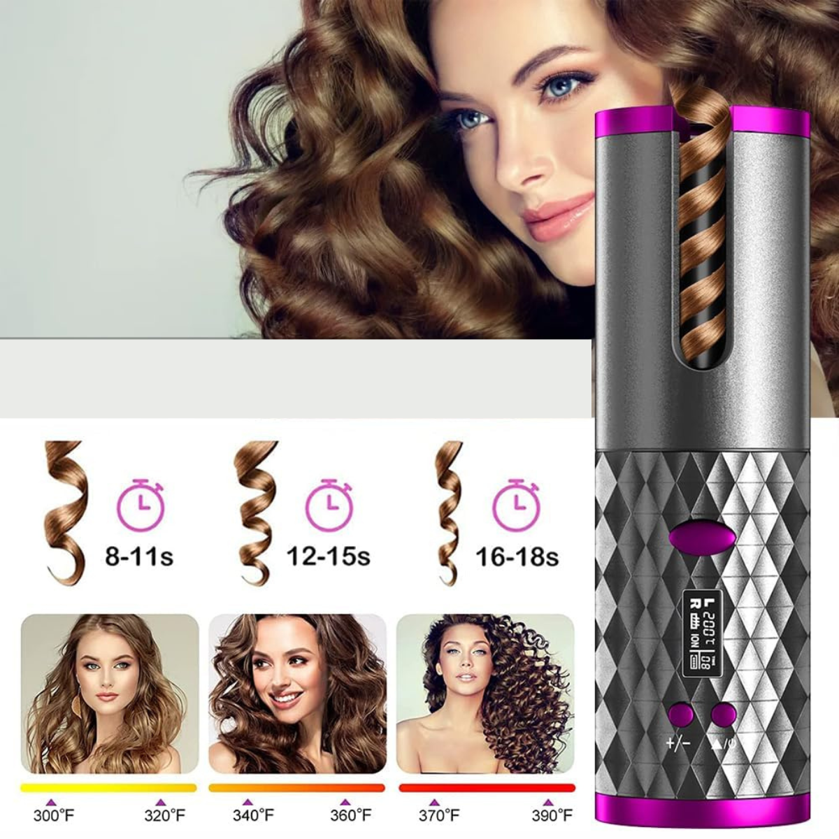 Rizador Inalambrico Para Cabello