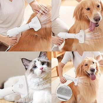 :  🐶✨ Secador de Pelo para Mascotas 2 en 1 – Seca y Cepilla al Mismo Tiempo